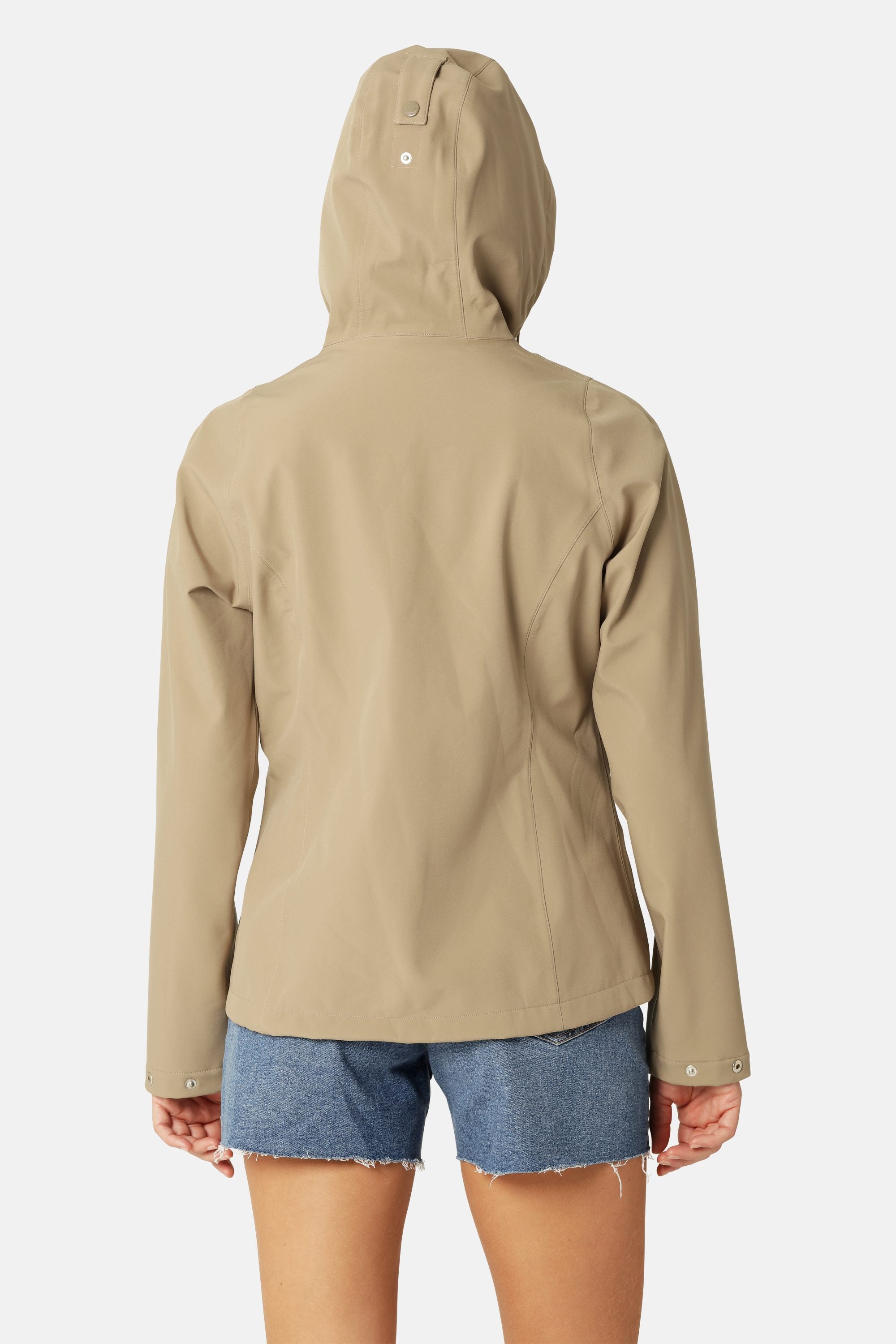 Kort Softshell Regnjakke - Greige
